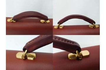 アメリカ製　Schlesinger(シュレジンジャー)　上品な佇まいの革製のダイヤルロック付きビジネスバッグ　(R-082189)