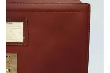 アメリカ製　Schlesinger(シュレジンジャー)　上品な佇まいの革製のダイヤルロック付きビジネスバッグ　(R-082189)