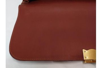 アメリカ製　Schlesinger(シュレジンジャー)　上品な佇まいの革製のダイヤルロック付きビジネスバッグ　(R-082189)