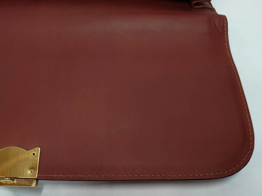 アメリカ製　Schlesinger(シュレジンジャー)　上品な佇まいの革製のダイヤルロック付きビジネスバッグ　(R-082189)