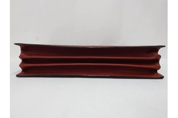 アメリカ製　Schlesinger(シュレジンジャー)　上品な佇まいの革製のダイヤルロック付きビジネスバッグ　(R-082189)