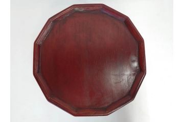 時代物　李朝　朝鮮　優美な十二角膳(小盤、お膳、御膳、ソバン、木製、脚付き、お盆、朝鮮美術)(R-082192)