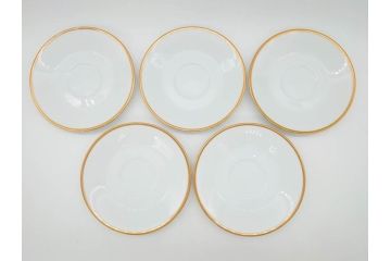 ノリタケ　NORITAKE　ゴールドライン　東海銀行 創立30周年記念　気品高き食卓を演出するディナーセット(金彩、プレート、ボウル、小皿、深皿、中皿、大皿、深鉢、C&S、カップ、ソーサー、チャイナ、洋食器、箱付)(R-082193)