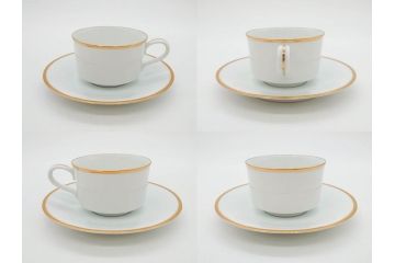 ノリタケ　NORITAKE　ゴールドライン　東海銀行 創立30周年記念　気品高き食卓を演出するディナーセット(金彩、プレート、ボウル、小皿、深皿、中皿、大皿、深鉢、C&S、カップ、ソーサー、チャイナ、洋食器、箱付)(R-082193)