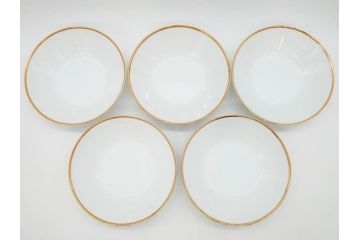 ノリタケ　NORITAKE　ゴールドライン　東海銀行 創立30周年記念　気品高き食卓を演出するディナーセット(金彩、プレート、ボウル、小皿、深皿、中皿、大皿、深鉢、C&S、カップ、ソーサー、チャイナ、洋食器、箱付)(R-082193)