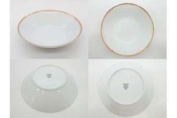 ノリタケ　NORITAKE　ゴールドライン　東海銀行 創立30周年記念　気品高き食卓を演出するディナーセット(金彩、プレート、ボウル、小皿、深皿、中皿、大皿、深鉢、C&S、カップ、ソーサー、チャイナ、洋食器、箱付)(R-082193)
