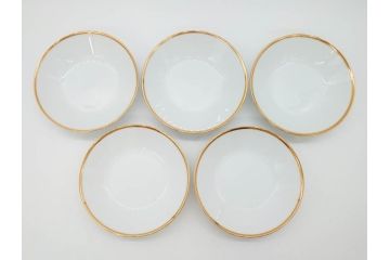 ノリタケ　NORITAKE　ゴールドライン　東海銀行 創立30周年記念　気品高き食卓を演出するディナーセット(金彩、プレート、ボウル、小皿、深皿、中皿、大皿、深鉢、C&S、カップ、ソーサー、チャイナ、洋食器、箱付)(R-082193)