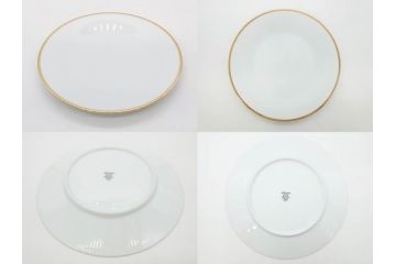 ノリタケ　NORITAKE　ゴールドライン　東海銀行 創立30周年記念　気品高き食卓を演出するディナーセット(金彩、プレート、ボウル、小皿、深皿、中皿、大皿、深鉢、C&S、カップ、ソーサー、チャイナ、洋食器、箱付)(R-082193)
