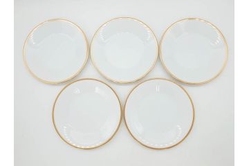 ノリタケ　NORITAKE　ゴールドライン　東海銀行 創立30周年記念　気品高き食卓を演出するディナーセット(金彩、プレート、ボウル、小皿、深皿、中皿、大皿、深鉢、C&S、カップ、ソーサー、チャイナ、洋食器、箱付)(R-082193)
