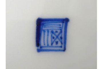 江戸〜明治期　古伊万里　染付　なずな文　約11cm　3.5寸　流れるような花の絵付けが可愛らしい小皿5枚セット(和皿、和食器、裏印、三寸五分)(R-082194)