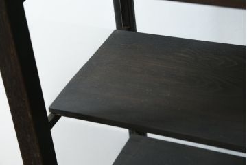 和製アンティーク　大正ロマン　天飾り付き　おしゃれなディスプレイが叶うタバコ屋さんの薄型ガラスケース(ショーケース、Gケース、陳列棚、飾り棚、コレクションケース、キャビネット、たばこ、煙草、店舗什器)(R-082196)