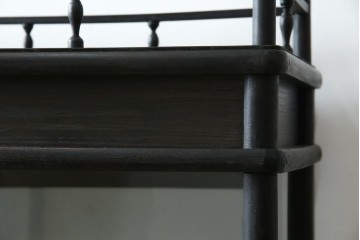 和製アンティーク　大正ロマン　天飾り付き　おしゃれなディスプレイが叶うタバコ屋さんの薄型ガラスケース　(R-082196)