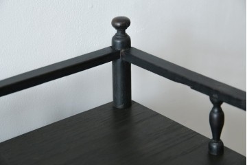 和製アンティーク　大正ロマン　天飾り付き　おしゃれなディスプレイが叶うタバコ屋さんの薄型ガラスケース　(R-082196)