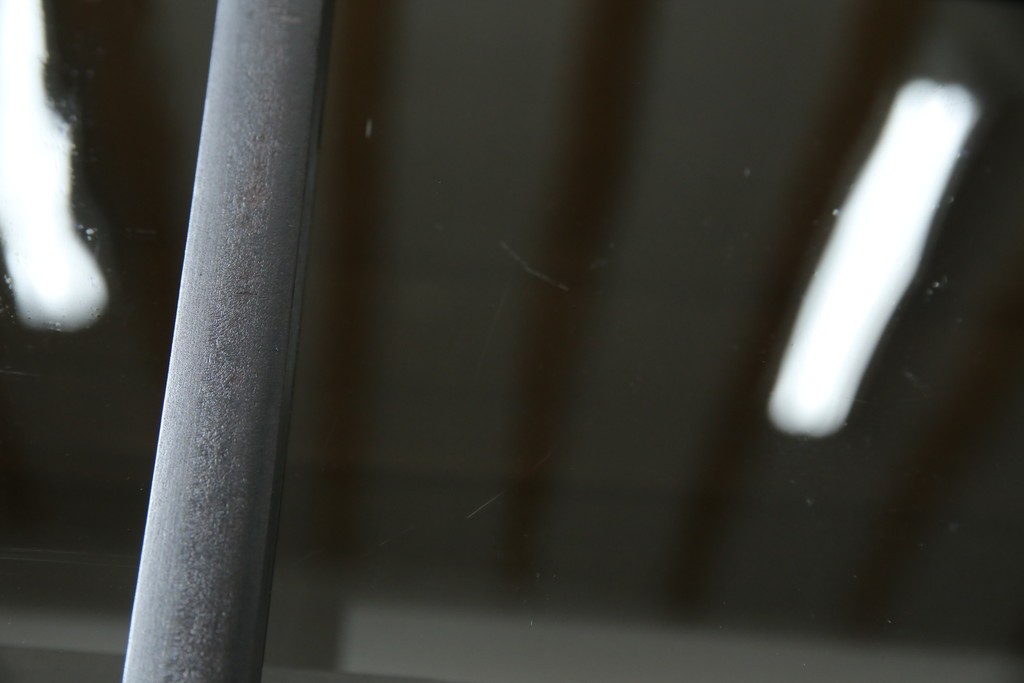 和製アンティーク　大正ロマン　天飾り付き　おしゃれなディスプレイが叶うタバコ屋さんの薄型ガラスケース　(R-082196)