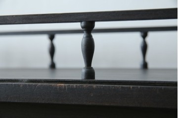 和製アンティーク　大正ロマン　天飾り付き　おしゃれなディスプレイが叶うタバコ屋さんの薄型ガラスケース　(R-082196)