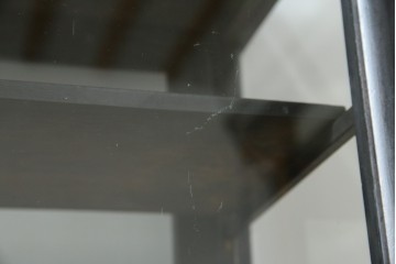 和製アンティーク　大正ロマン　天飾り付き　おしゃれなディスプレイが叶うタバコ屋さんの薄型ガラスケース　(R-082196)