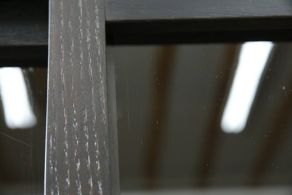 和製アンティーク　大正ロマン　天飾り付き　おしゃれなディスプレイが叶うタバコ屋さんの薄型ガラスケース　(R-082196)