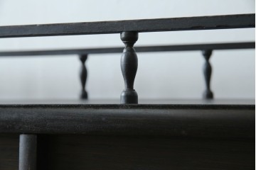 和製アンティーク　大正ロマン　天飾り付き　おしゃれなディスプレイが叶うタバコ屋さんの薄型ガラスケース　(R-082196)