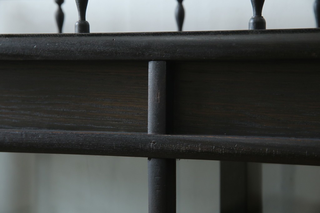 和製アンティーク　大正ロマン　天飾り付き　おしゃれなディスプレイが叶うタバコ屋さんの薄型ガラスケース　(R-082196)