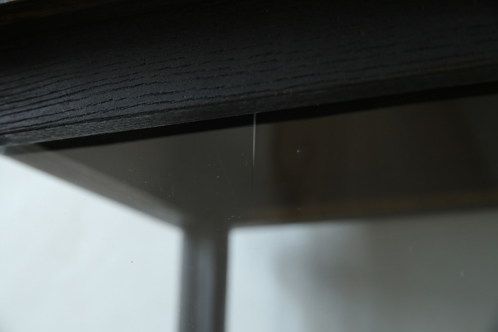 和製アンティーク　大正ロマン　天飾り付き　おしゃれなディスプレイが叶うタバコ屋さんの薄型ガラスケース　(R-082196)