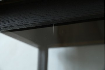 和製アンティーク　大正ロマン　天飾り付き　おしゃれなディスプレイが叶うタバコ屋さんの薄型ガラスケース　(R-082196)