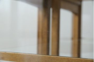 和製アンティーク　レトロな雰囲気を醸し出す木枠のガラスケース(Gケース、ショーケース、ディスプレイケース、コレクションケース、サイドキャビネット、飾り棚、陳列棚、店舗什器)(R-082198)