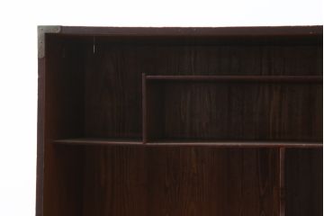 和製アンティーク　美品　上手物!!　漆溜め塗り　銅金具　茶室で使われていた作りの良い茶箪笥(置き水屋、茶水屋、茶棚、水屋箪笥、収納棚、戸棚)(R-082200)