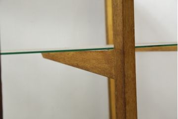 和製アンティーク　素朴な佇まいが魅力的なレトロ卓上ガラスケース(ショーケース、Gケース、飾り棚、陳列棚、店舗什器)(R-082205)
