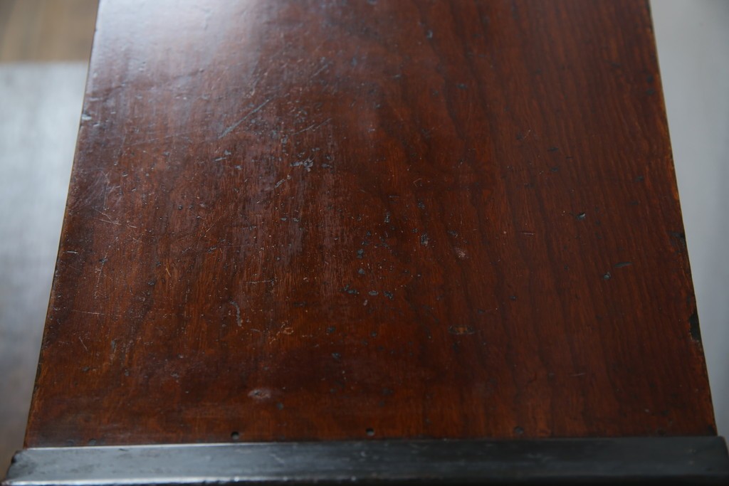 和製アンティーク　欅(ケヤキ)材　漆塗り　深みのある色合いが美しい漆塗り庄内小引き出し　(R-082218)