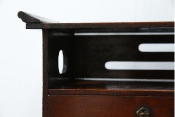 和製アンティーク　欅(ケヤキ)材　漆塗り　深みのある色合いが美しい漆塗り庄内小引き出し　(R-082218)