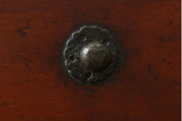 和製アンティーク　欅(ケヤキ)材　漆塗り　深みのある色合いが美しい漆塗り庄内小引き出し　(R-082218)