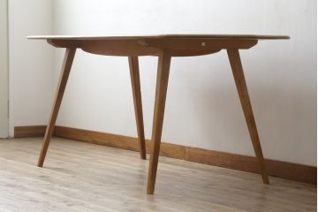 イギリスビンテージ　ERCOL(アーコール)　Windsor(ウィンザー)シリーズ　シンプルで洗練されたデザインの北欧風ダイニングテーブル(4人掛け、6人掛け、食卓、ヴィンテージ、英国)(R-082219)