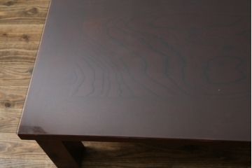 中古　美品　岩谷堂箪笥　ガラス天板付き　落ち着いた雰囲気の座卓(ローテーブル、センターテーブル、リビングテーブル、継ぎ脚付)(定価約23万円)( R-082220)