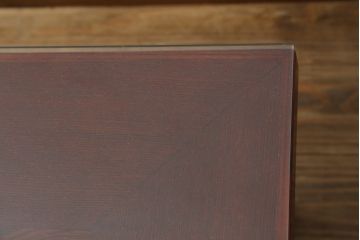 中古　美品　岩谷堂箪笥　ガラス天板付き　落ち着いた雰囲気の座卓(ローテーブル、センターテーブル、リビングテーブル、継ぎ脚付)(定価約23万円)( R-082220)