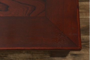 中古　美品　岩谷堂箪笥　ガラス天板付き　落ち着いた雰囲気の座卓(ローテーブル、センターテーブル、リビングテーブル、継ぎ脚付)(定価約23万円)( R-082220)