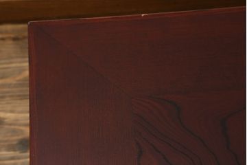 中古　美品　岩谷堂箪笥　ガラス天板付き　落ち着いた雰囲気の座卓(ローテーブル、センターテーブル、リビングテーブル、継ぎ脚付)(定価約23万円)( R-082220)