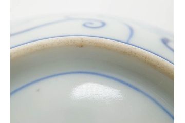 江戸〜明治期　古伊万里　染付　なずな文　約11cm　3.5寸　上品な雰囲気の小皿5枚セット(和皿、和食器、裏印、三寸五分)(R-082231)