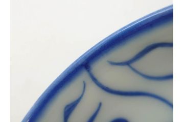 江戸〜明治期　古伊万里　染付　なずな文　約11cm　3.5寸　穏やかな雰囲気の小皿5枚セット(和皿、和食器、裏印、三寸五分)(R-082232)
