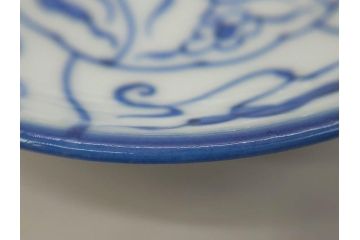江戸〜明治期　古伊万里　染付　なずな文　約11cm　3.5寸　穏やかな雰囲気の小皿5枚セット(和皿、和食器、裏印、三寸五分)(R-082232)