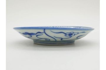 江戸〜明治期　古伊万里　染付　なずな文　約11cm　3.5寸　穏やかな雰囲気の小皿5枚セット(和皿、和食器、裏印、三寸五分)(R-082232)