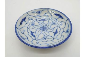 江戸〜明治期　古伊万里　染付　なずな文　約11cm　3.5寸　穏やかな雰囲気の小皿5枚セット(和皿、和食器、裏印、三寸五分)(R-082232)