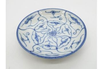 江戸〜明治期　古伊万里　染付　なずな文　約11cm　3.5寸　穏やかな雰囲気の小皿5枚セット(和皿、和食器、裏印、三寸五分)(R-082232)