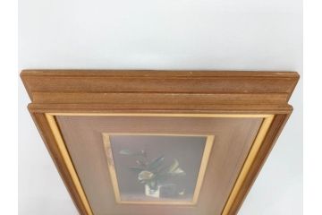 【真作】　渡辺三郎　「伊万里とわびすけ」　SM　絵画(油彩、油絵、花、花瓶、静物画、サイン入り、額装、外箱付)(R-082234)