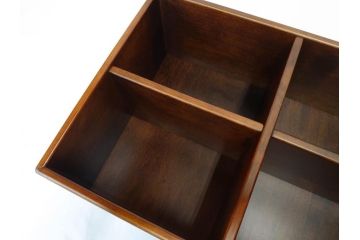 豊岡クラフト　約120枚収納　深い風合いが魅力のCDラック2点セット(木製、飾り棚、本棚、ブックシェルフ)(R-082237)