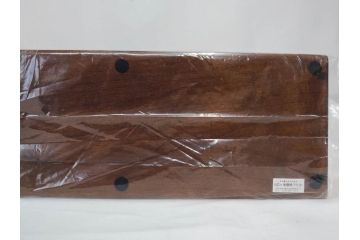 未使用　豊岡クラフト　約120枚収納　シックな佇まいのCDラック2点セット(木製、飾り棚、本棚、ブックシェルフ)(R-082239)