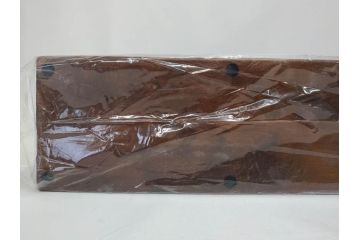 未使用　豊岡クラフト　約120枚収納　シックな佇まいのCDラック2点セット(木製、飾り棚、本棚、ブックシェルフ)(R-082239)