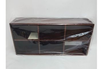 未使用　豊岡クラフト　約120枚収納　木の魅力を引き出したCDラック2点セット(木製、飾り棚、本棚、ブックシェルフ)(R-082240)