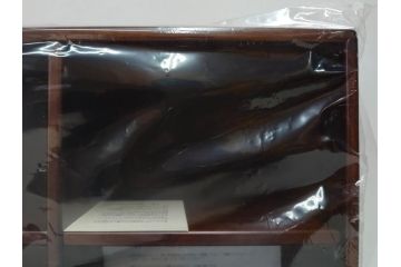 未使用　豊岡クラフト　約120枚収納　木目を生かしたCDラック2点セット(木製、飾り棚、本棚、ブックシェルフ)(R-082241)