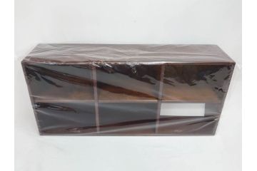 未使用　豊岡クラフト　約120枚収納　木目を生かしたCDラック2点セット(木製、飾り棚、本棚、ブックシェルフ)(R-082241)