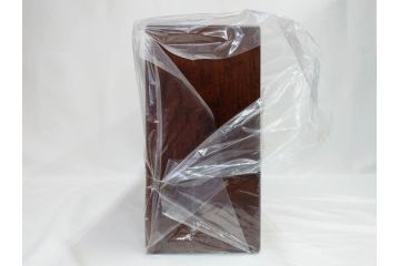 未使用　豊岡クラフト　約120枚収納　木目を生かしたCDラック2点セット(木製、飾り棚、本棚、ブックシェルフ)(R-082241)